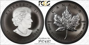 2019 ML$10 Matte Finish Rhodium Plated PR70DCAM