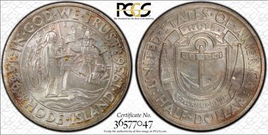 1936 50C Rhode Island MS66+