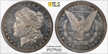 1878 7/8TF $1 VAM 43, Doubled Legs MS63PL