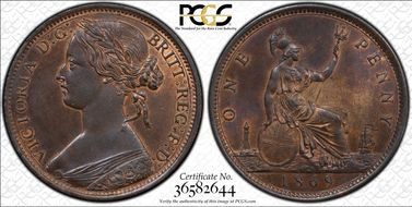 1869 1D S-3954 MS63BN