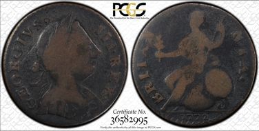 '1772' 1/2P Machin's Mills, IVS VG10BN