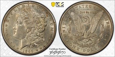 1895-S $1 VAM 3, S/S AU55