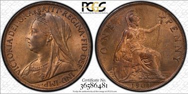 1901 1D S-3961 MS65RB