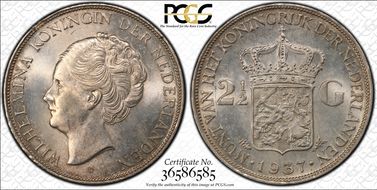 1937 2 1/2 G KM-165  Ag MS63