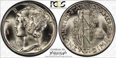 1944-D/D 10C RPM, FS-501 MS67FB