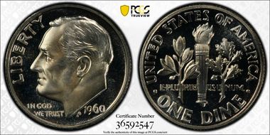 1960 10C DDO FS-105 PR68CAM