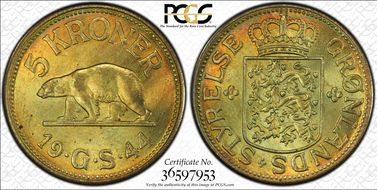 1944 5 Kr MS64