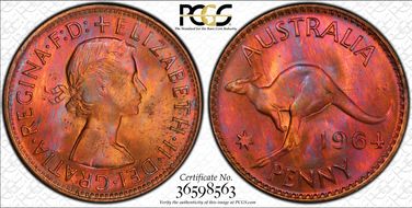 1964 (m) 1D MS65+ RB