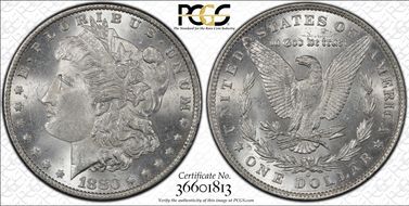 1880-O $1 VAM 48 Hangnail MS64