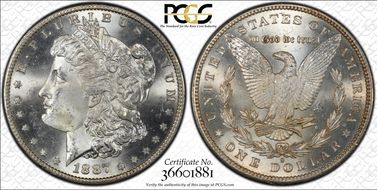 1887-S $1 VAM 2, S/S MS65