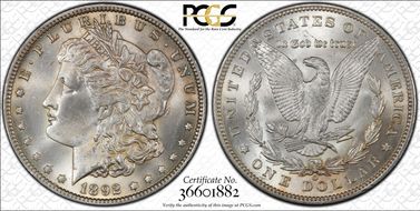 1892-O $1 MS64+