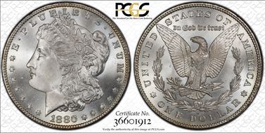 1880/9-S $1 VAM 11, 0/9 Overdate MS67+