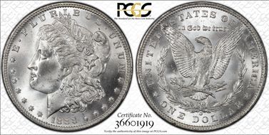 1888-O $1 VAM 1A Clashed E MS65