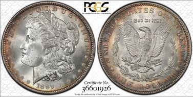 1889 $1 VAM 20 Doubled Ear MS64