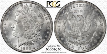 1880-O $1 VAM 21 Checkmark MS64