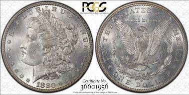 1880-O $1 VAM 63 Checkmark MS63