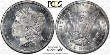 1887-S $1 MS64+
