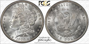 1900-O/CC $1 VAM 10, Overmintmark MS65+