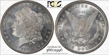 1878 8TF $1 VAM 10 Notched 7 MS64+