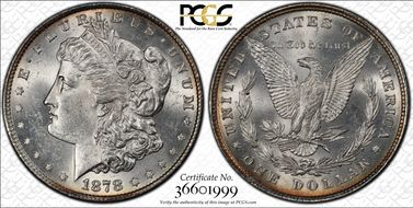 1878 8TF $1 VAM 14.3 Doubled Bow MS63