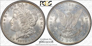 1878 7/8TF $1 Strong, VAM 39, 7/5 MS65
