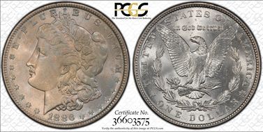 1886 $1 MS64
