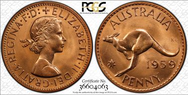 1959 Y. (p) 1D PR67RD