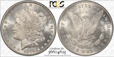 1878 7/8TF $1 VAM 45, Doubled Talons MS65