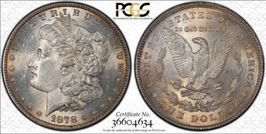 1878 7TF $1 VAM 145 MS64