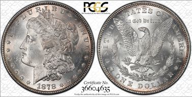 1878 7TF $1 VAM 162 MS64