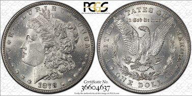 1878 7TF $1 R78, VAM 170, Doubled Date MS62