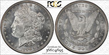 1896 $1 VAM 19, 8 in Denticle MS64