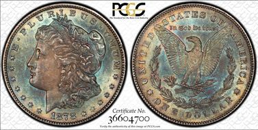 1878 7/8TF $1 VAM 45, Doubled Talons MS63