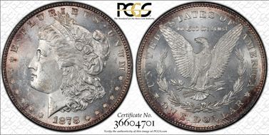 1878 7TF $1 R78 VAM 80 Weak LIB MS64