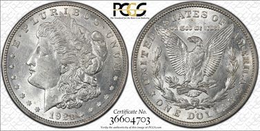 1921-D $1 VAM 9A _RUST AU58