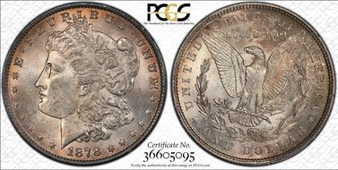 1878 7TF $1 R79 VAM 228B, Slashed O MS62