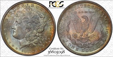 1878-S $1 VAM 17A, Denticle Clash MS65