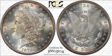 1879-O $1 VAM 4 O/Horizontal O MS63