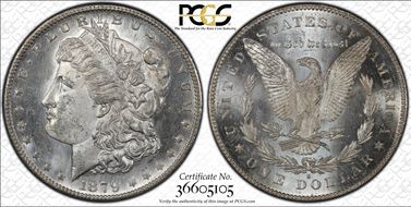 1879-S $1 VAM 46, Rev. of 1878 MS64