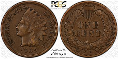1909-S 1C Indian XF45BN