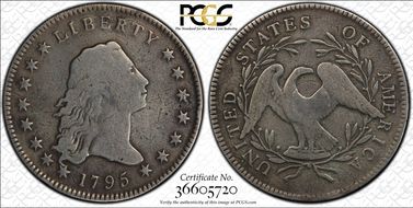 1795 $1 BB-11, Silver Plug N1