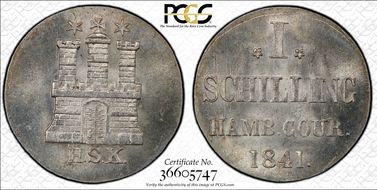 1841-HSK Shil MS66