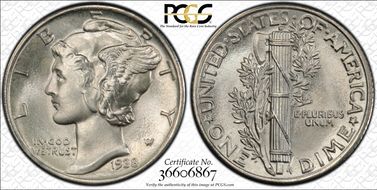 1938 10C MS68FB