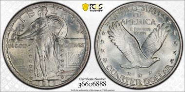 1917 25C Type 2 MS67FH