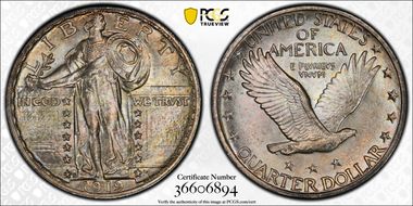 1919-S 25C MS66FH