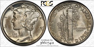 1931-D 10C MS67+ FB
