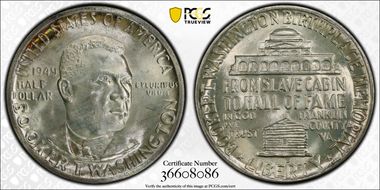 1949-D 50C Booker T. Washington MS67+