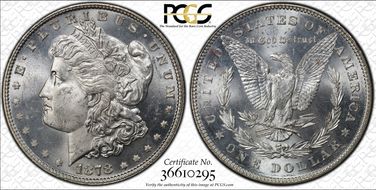1878 7/8TF $1 Weak MS65