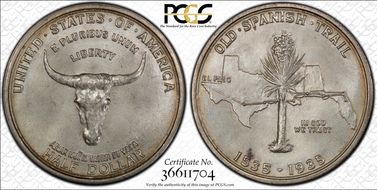 1935 50C Spanish Trail MS66
