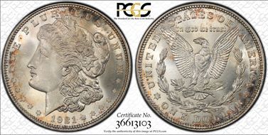 1921 $1 Morgan MS67